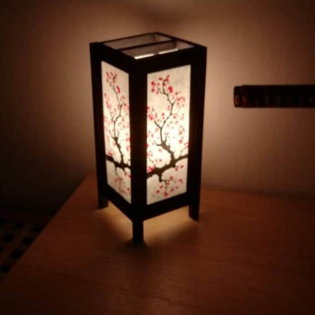 Asian Oriental Cherry Blossom Japanese Lamp Zen Bedside Lamp Floor Table  Lamp Paper Japanese Light Lamp Shades Bedroom Home Decor Livingroom 