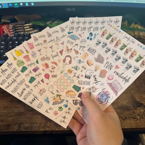 Variety Sticker Pack Cute Sticker Pack, Mini Clear Stickers, Variety ...