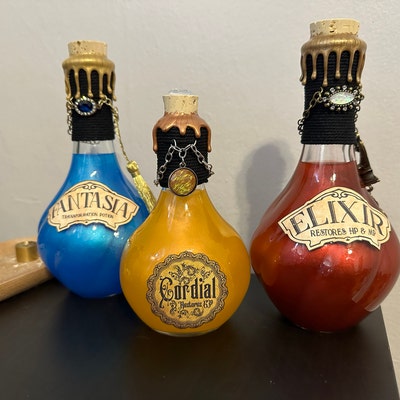 FINAL FANTASY Inspired ELIXIR Potion Bottle With Magical Swirling ...