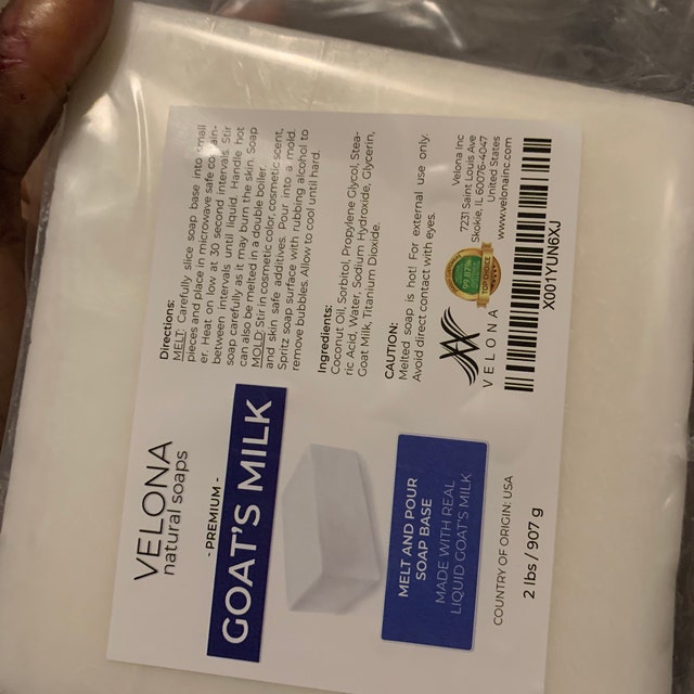 Velona 5 LB Goats Milk Soap Base SLS/SLES Free Melt and Pour Natural Bars  for the Best Result for Soap-making 