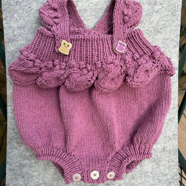 Baby Romper Knitting Pattern, Knitted Body, Knit Bodysuit, Baby Girls ...