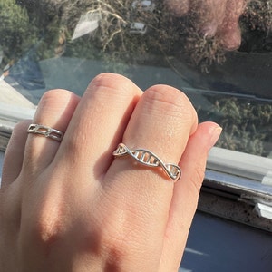 Sterling Silver Infinity DNA Ring,hand Made DNA Eternity
