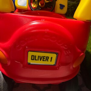Little Tikes REAR Numberplate Personalised 3D printed Toy Car Children Kids Name Garden Toys First 1st Birthday Gifts