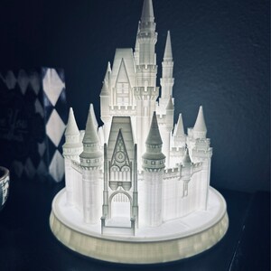 トッパー 城 ディズニー ライト 小物 置物 プリンセス オブジェ シンデレラ城ナイトライト - ケーキトッパー - 3Dプリント