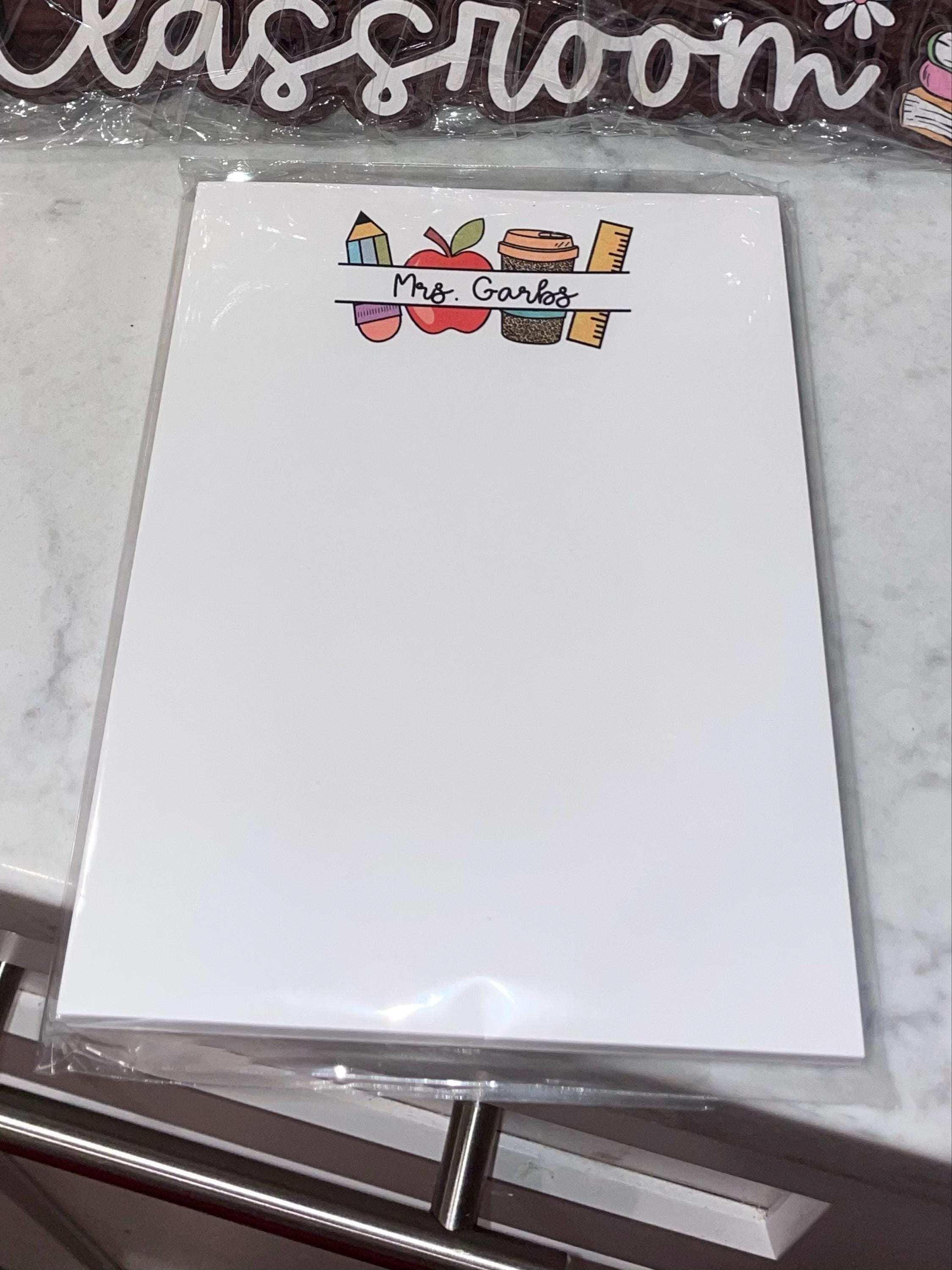 Teacher Gift, Customizable Notepad, Back to School, End of Year Gift, Teacher Appreciation, Custom Notepad, Teacher Christmas Gift