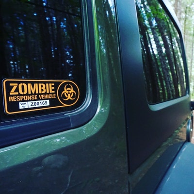 Zombie Walking Scary Dead Vinyl Decal 12" Sticker - Foto 5