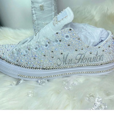 Champagne Bling Converse-wedding Converse-bridal Sneakers-chucks and ...