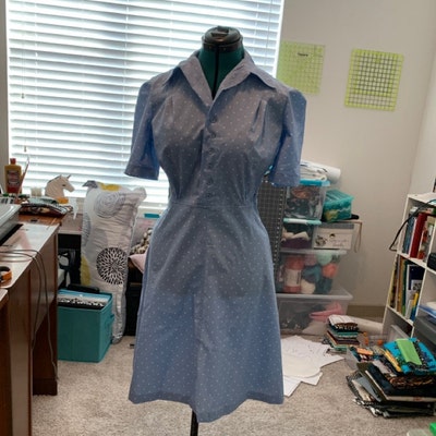1940's Wartime Shirtwaist Dress PDF Sewing Pattern Bust 36 - Etsy