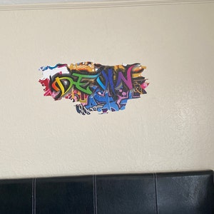 Custom Graffiti Name Wall Decal - Personalized Hip Hop Room Decor For Kids