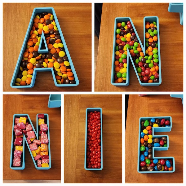 Fillable Letter Box for Treats, Snacks, Candy, Charcuterie, Party Dish ...