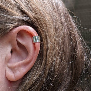Hammered Sterling Silver Ear Cuff: Minimalist No Piercing