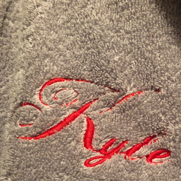 Personalized Full Ankle Length Terry Shawl Bathrobe, Embroidered ...