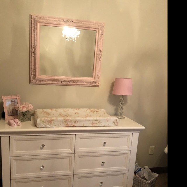 PINK NURSERY MIRROR Baby Girl Nursery Decor Baby Nursery Etsy