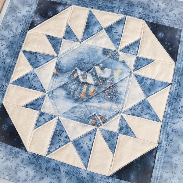Winter Blossom Quilted Table Topper NCU0DV915