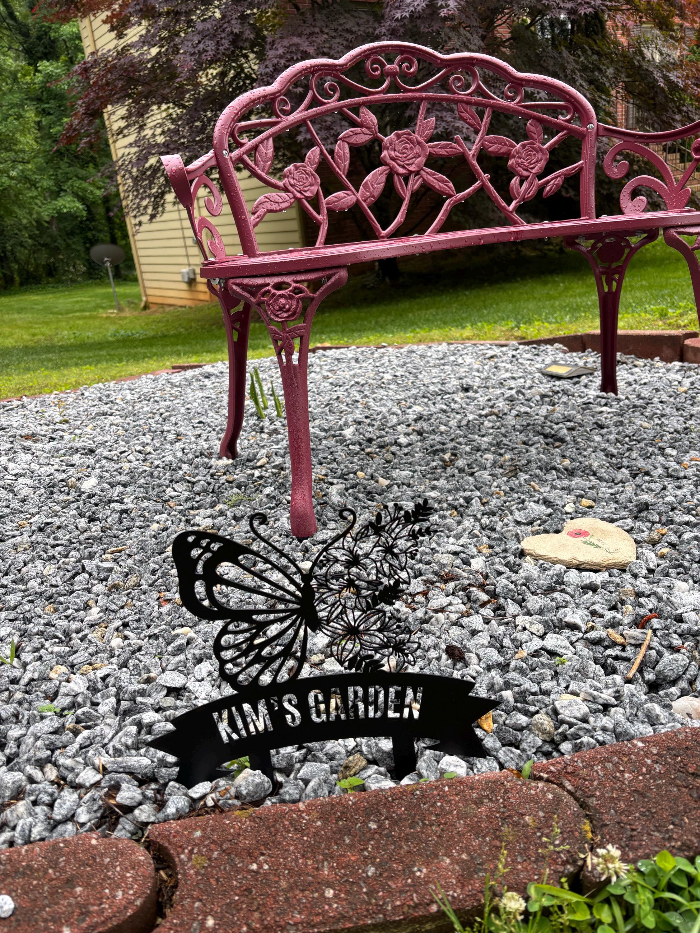 Custom Metal Garden Stake, Garden Marker, Every Garden Metal Stake, Personalized Gift, Gardener Name Sign, Mom Garden Sign, Outdoor Yard Art