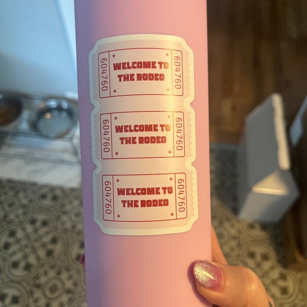 Welcome to the Rodeo Sticker L Teal Cowgirl Sticker | Western Sticker ...