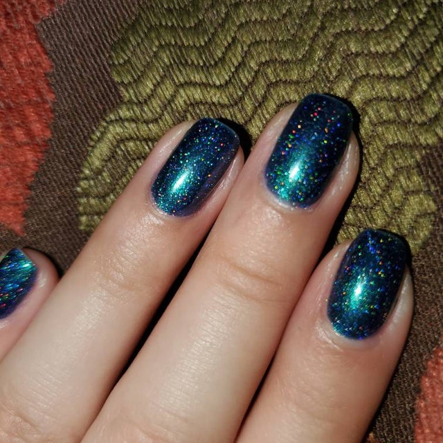 インターステラー - ネイビー、ティール、パープルのホログラフィック