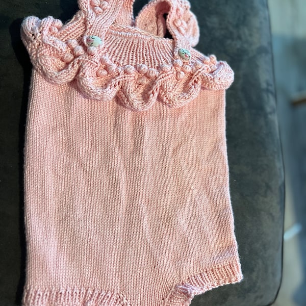 Baby Romper Knitting Pattern, Knitted Body, Knit Bodysuit, Baby Girls ...