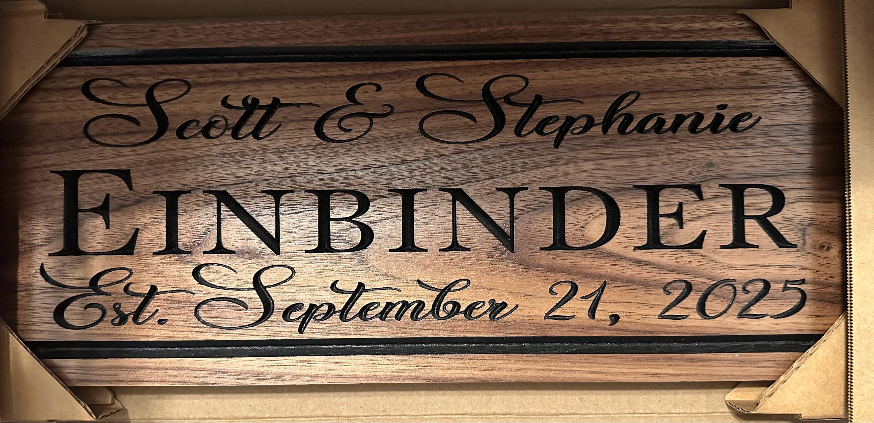 Custom Carved Wood Family Name Sign - Rustic Cabin Decor
