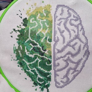 Easy Modern Cross Stitch Pattern One Color Counted Cross | Etsy
