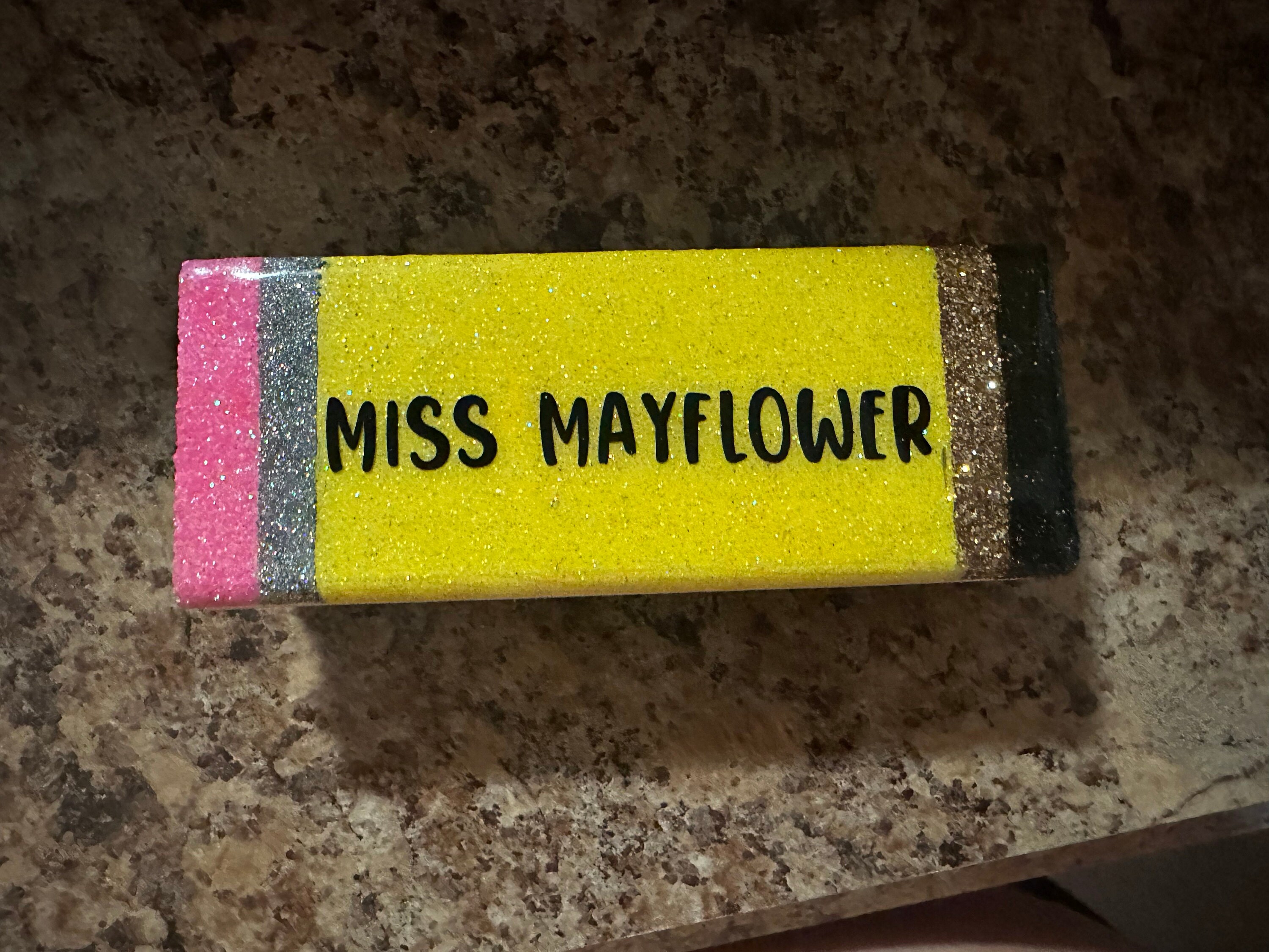 Personalized Board Eraser|Pencil Eraser|Glitter Eraser|Cute Teacher Gift|Customized Eraser|Crayon Eraser|Teacher Epoxy Resin Eraser Board