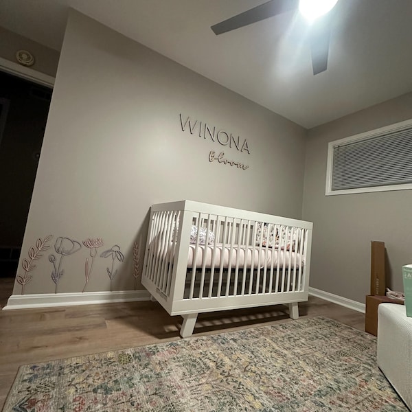 Nursery Name Sign Nursery Decor Wooden Name Cutout Personalized Nursery ...