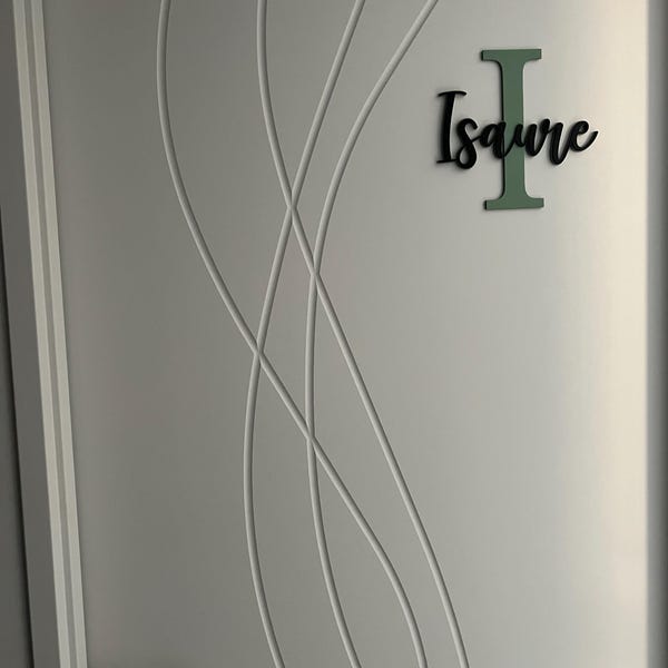 Plaque de porte modèle ovale décor tradition motifs polychrome et bord