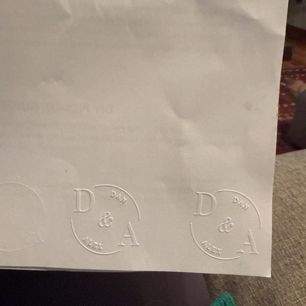 Custom Wedding Embosser Stamp, Initials Embosser, Custom Embossers ...