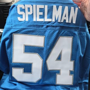 CHRIS SPIELMAN Unsigned Custom Detroit Blue Sewn New Football