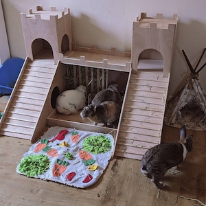 Tortoise House Castle Shelter Two Tiered Hideout Small Animal Hideaway ...