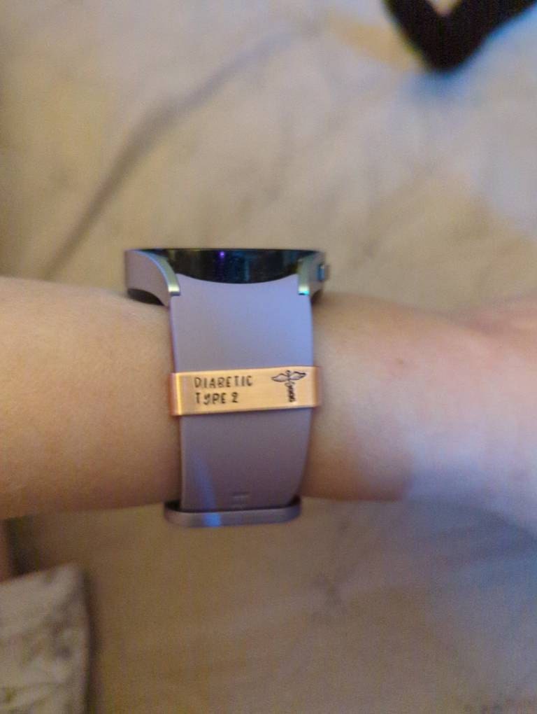 Custom Medical Alert Smart Watch Charm, Personalized Watch Band Charm, Medical ID Watch Band Slide Charm, Allergy Condition Emergency Alert