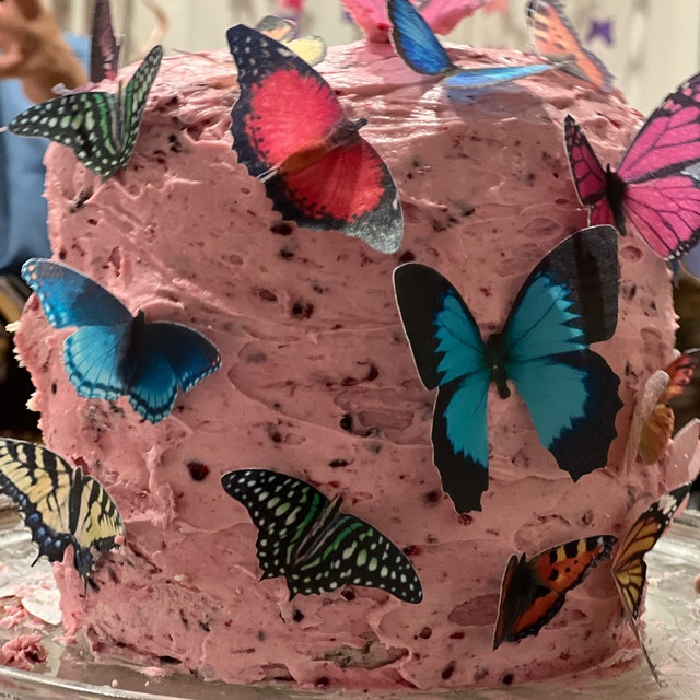 30 mariposas comestibles, adornos de oblea 3D para pasteles, cupcakes,  galletas o bebidas -  España