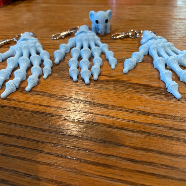 Skeleton Hand Key Chain Skeleton Hand Keychain | Skeleton Hand Pencil Topper | Made-to-order ...