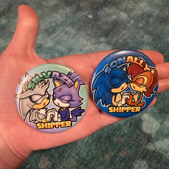 Sonic the Hedgehog Ships Pin Buttons Sonamy Sonally Sonadow -  Portugal