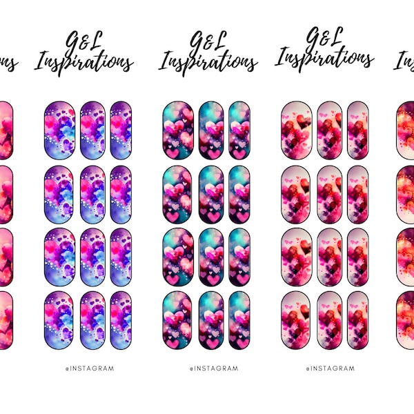 Digital Waterslide Nail Decal Template Instant Download Includes 1 Digital Waterslide Nail Decal Template Instant Download Includes 1