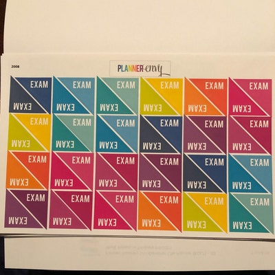 Planner Stickers Erin Condren Life Planner ECLP 48 Exam School College ...