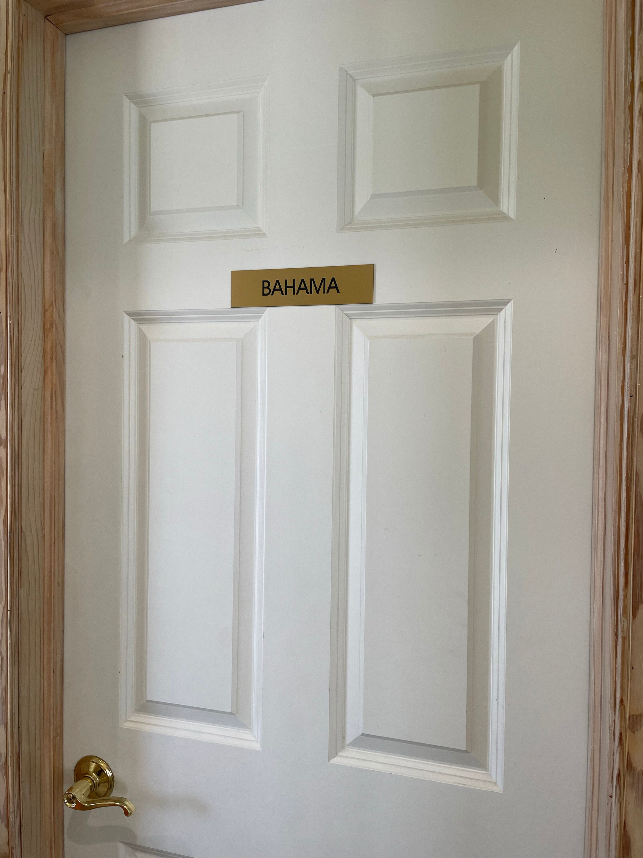 2&quot; x 8&quot; Laser Engraved Name Plate with Silver Aluminum Holder Adhesive Backed - Wall - Cubicle - Door - Flush Mountable