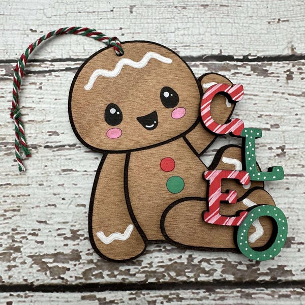 Chunky Gingerbread Christmas SVG Clipart Bundle | Cute Gingerbread Man ...
