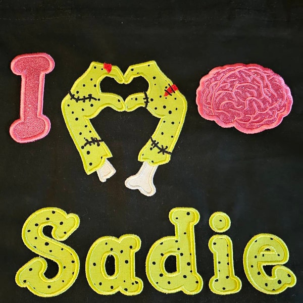 Brain Applique Embroidery Design. Machine Embroidery Design in 17 Sizes ...