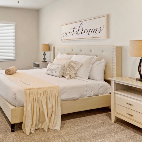 SWEET DREAMS Bedroom Sign Canvas Print Modern Farmhouse Wall Decor ...