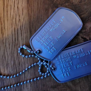 Simon 'Ghost' Riley US military dog tag set