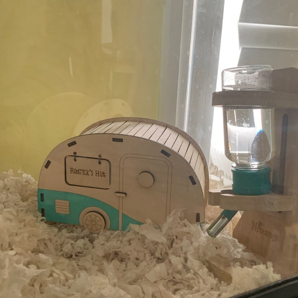 View of Custom Hamster Hideout/ Hamster RV Party/ Cage Accessory/ Memorable ...