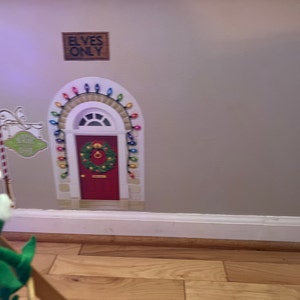 Christmas Elf Door Decal - Elf Prop Wall Decal Set - Reusable - Fairy ...