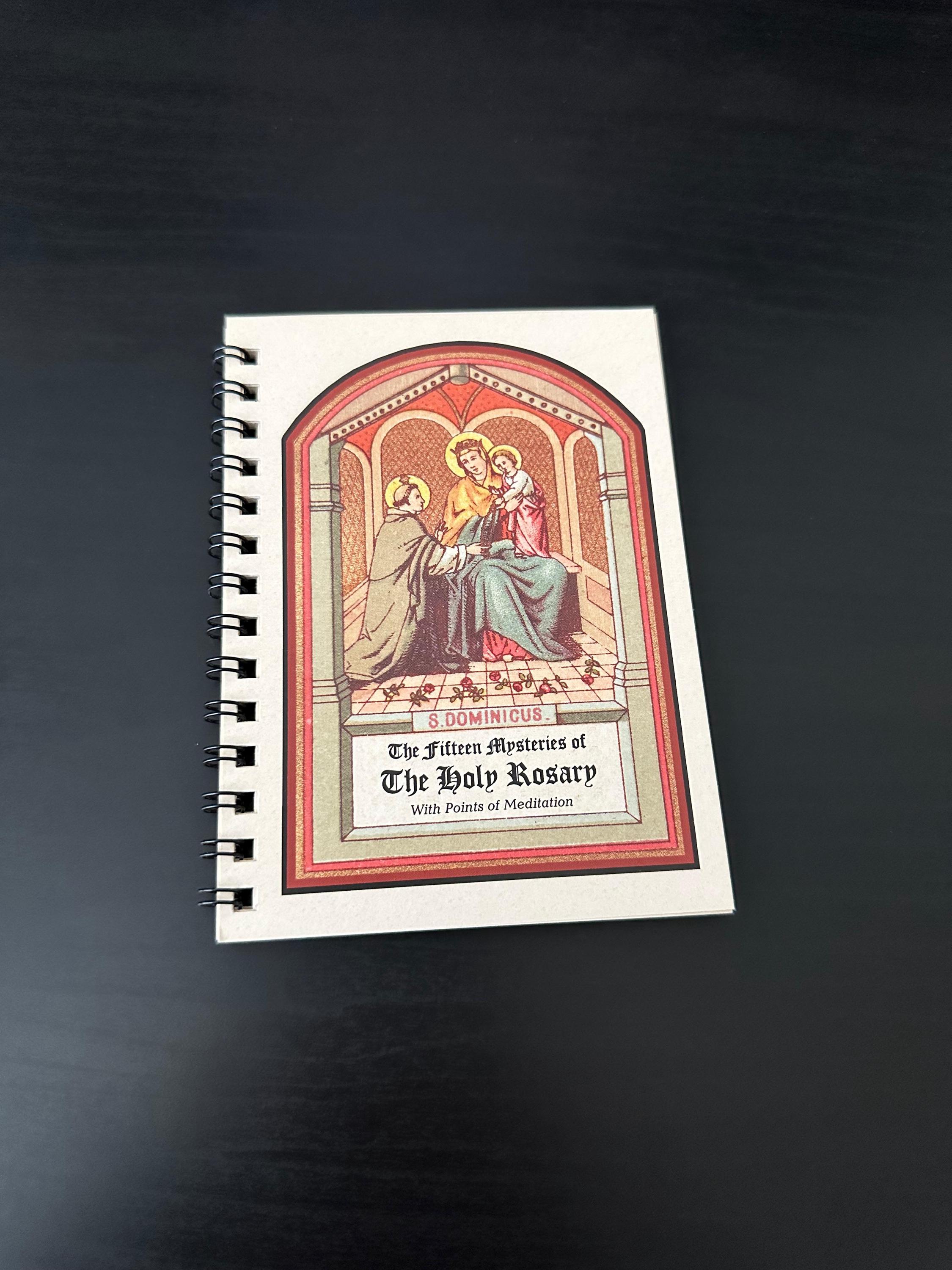 ORIGINAL!  POCKET-SIZE Rosary Meditation Book featuring 15 decades with meditations for each bead, Traditional Catholic, Latin Mass, Fatima