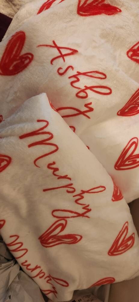 Unique Valentine&#39;s Day Gift for Daughter, monogram Blanket, Custom Valentine&#39;s Day Blanket, unique Gift for baby&#39;s first valentines