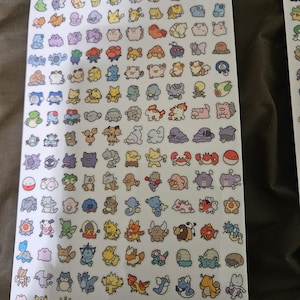 Poké Gen 1 001-151 Vinyl Sticker Sheet | 153 mini stickers!