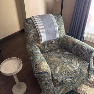 Housse Sur Mesure En Jean Bleu Pottery Barn Pour Chaise à 2 Bras - Lavable Machine