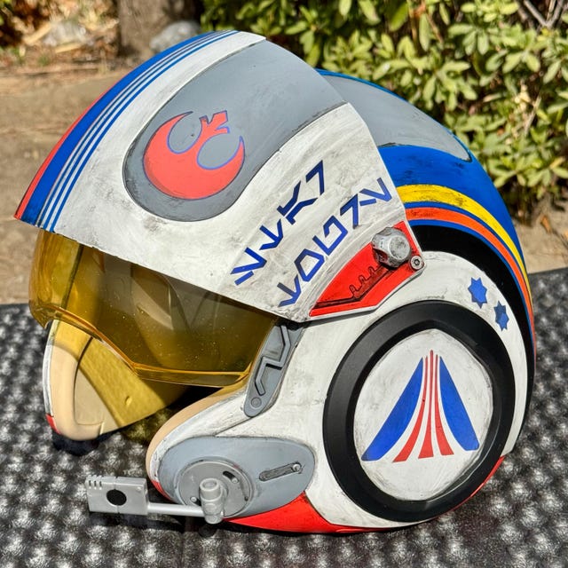 Star Wars STAR TOURS Inspired X-wing Resistance Rebel Pilot Helmet