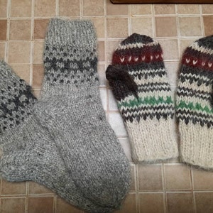 Men's Hand Knitted Wool Socks Thick Large Sizes Pure Wool - Etsy