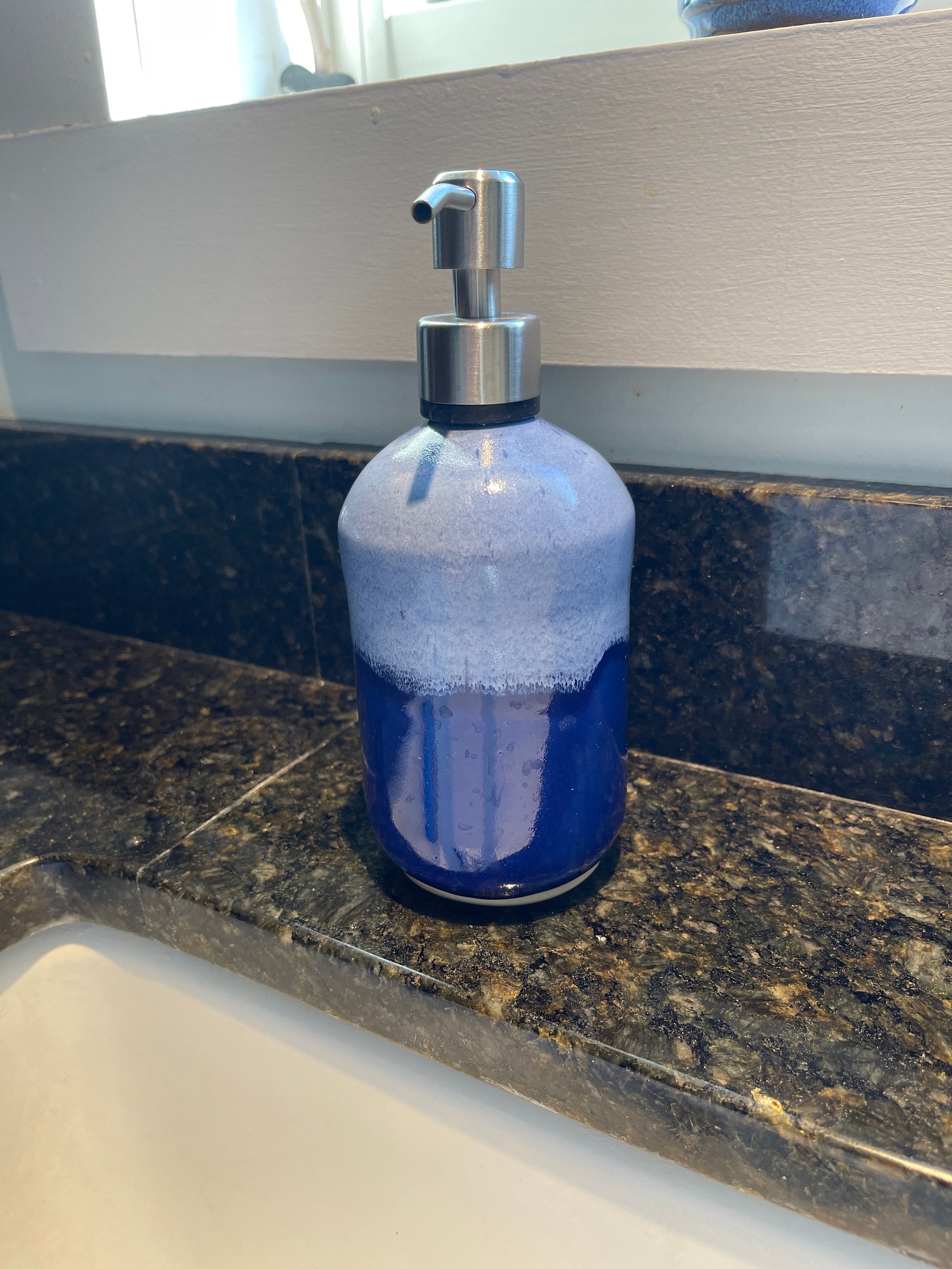 Stoneware Soap Dispenser,  Soap Dispenser With Pump, Handmade Soap Dispenser, Ceramic Soap Dispenser,  Bathroom Decor